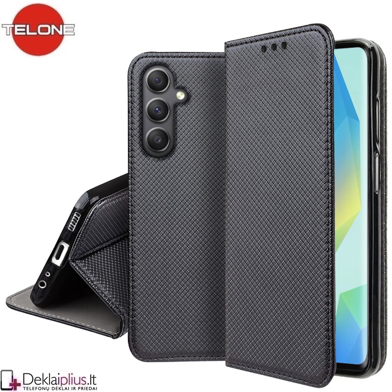 Telone atverčiamas dėklas - juodas (Samsung Galaxy A16/A16 5G) Telone atverčiamas dėklas - juodas (Samsung Galaxy A16/A16 5G)